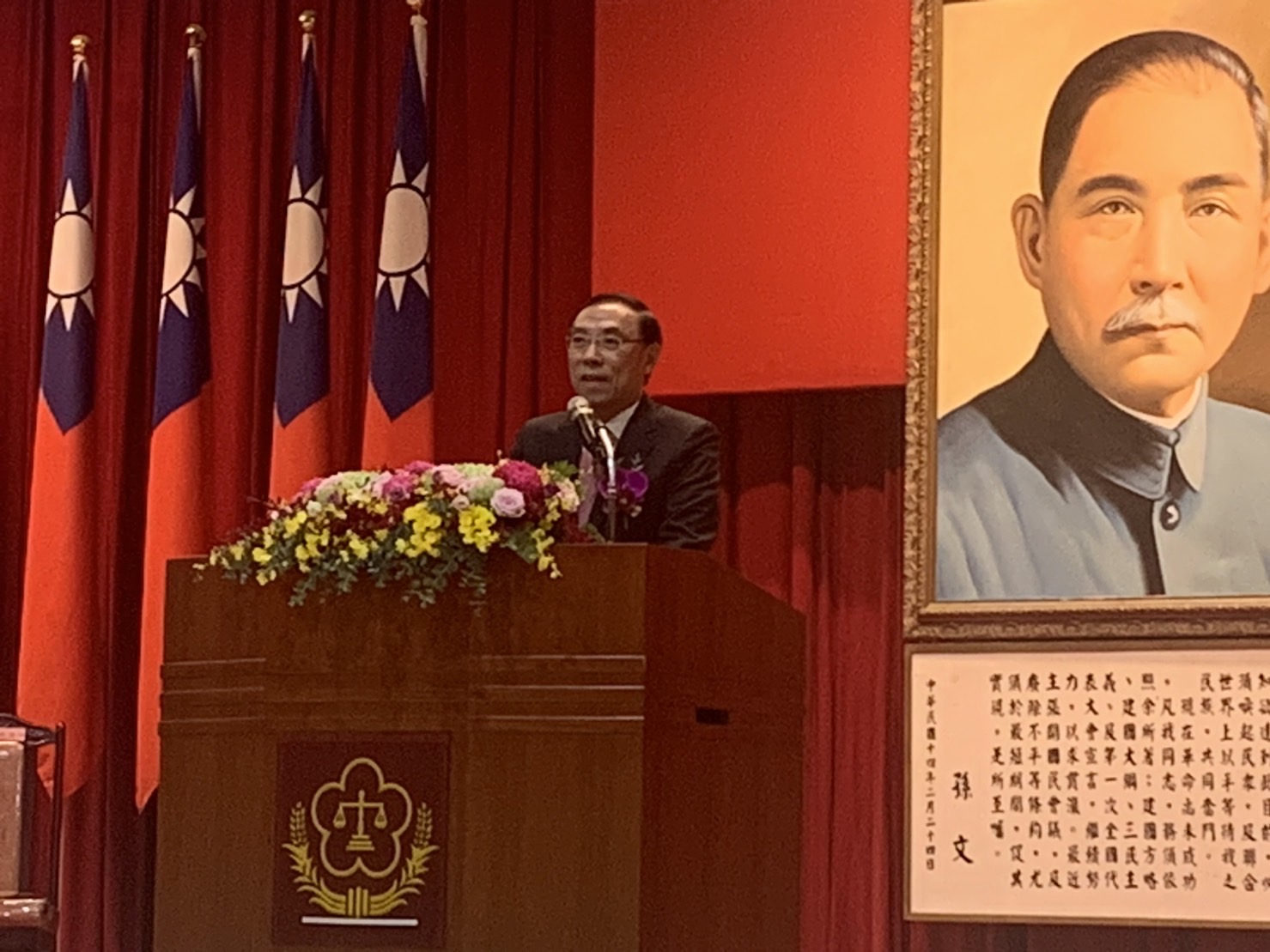 蔡部長親臨交接典禮致詞